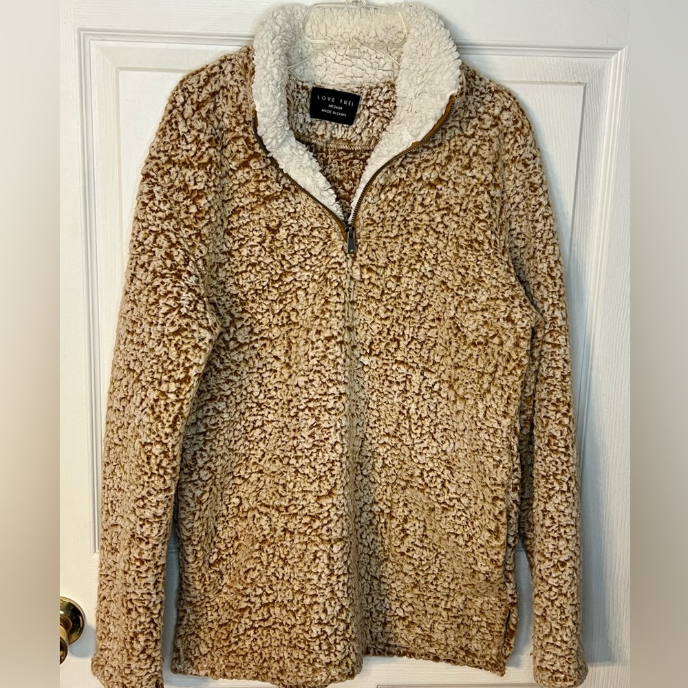 Love Tree 1/4 zip Sherpa NWOT